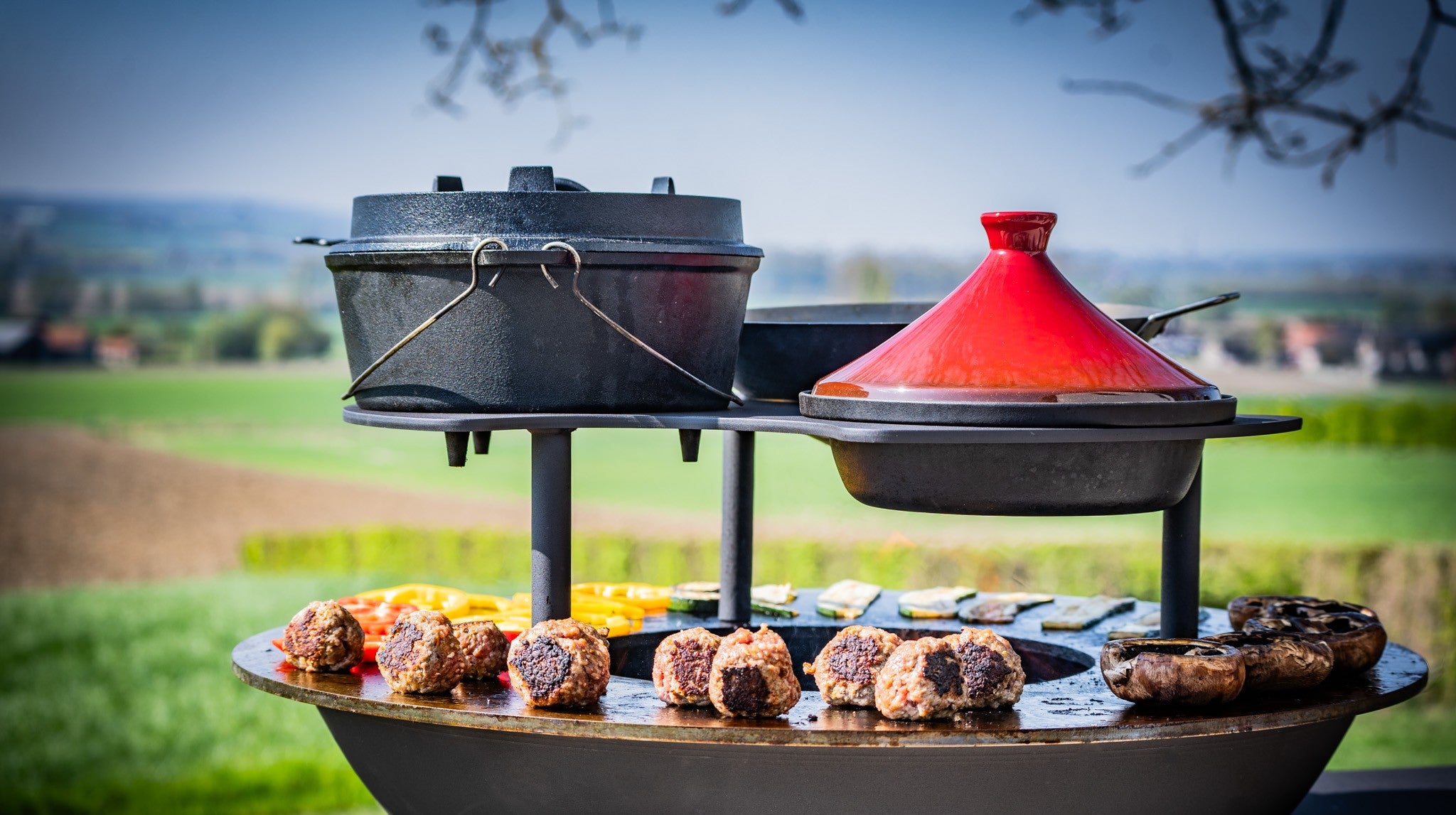 Dutch oven op de plancha bbq