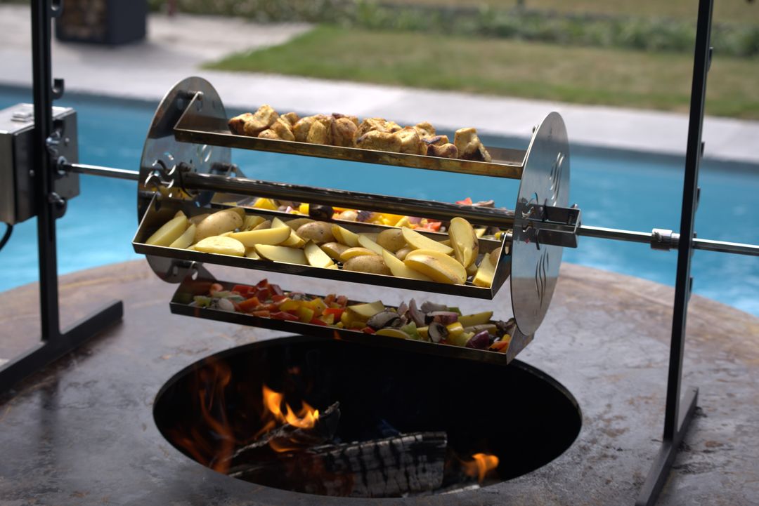 Juego de cestas de acero inoxidable Pro Rotisserie para 88 y 112